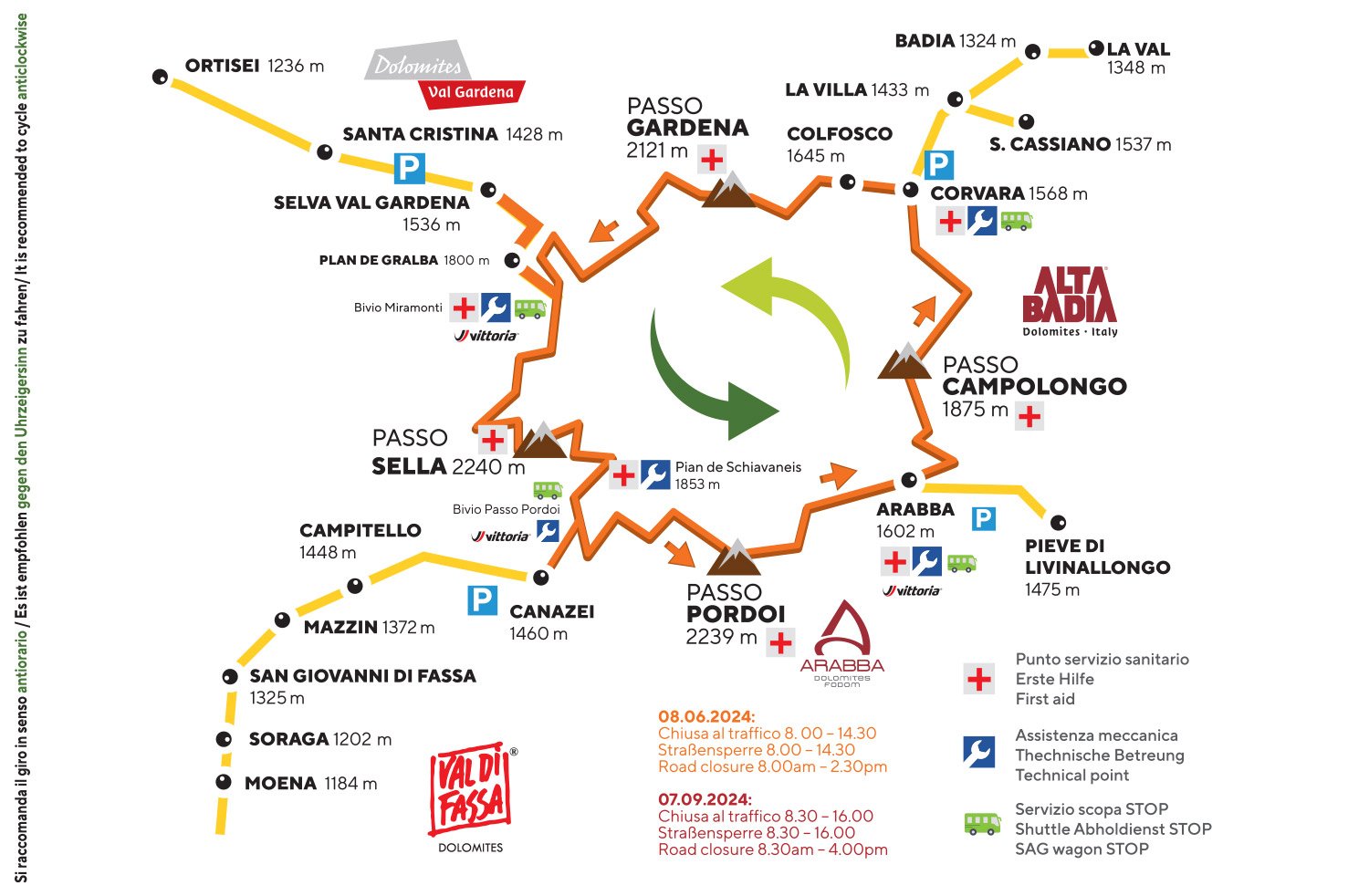 We started in Selva Val Gardena and ended in Corvara.